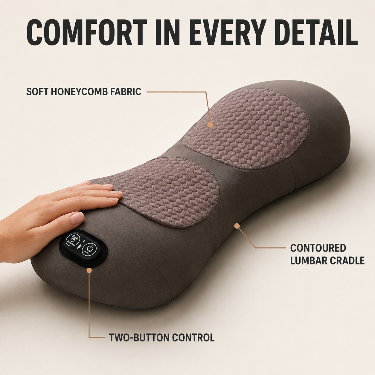 ThermaCurve™ 3-in-1 Back Relief Pillow
