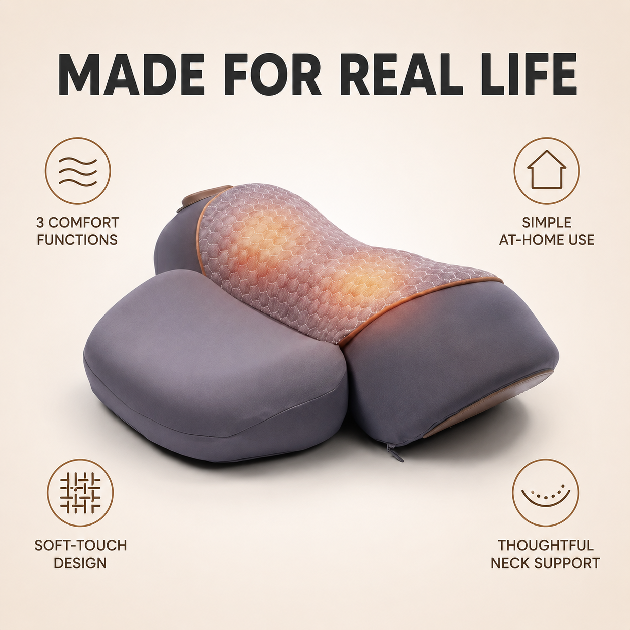 ThermaCurve™ Heated Neck Relief Massager